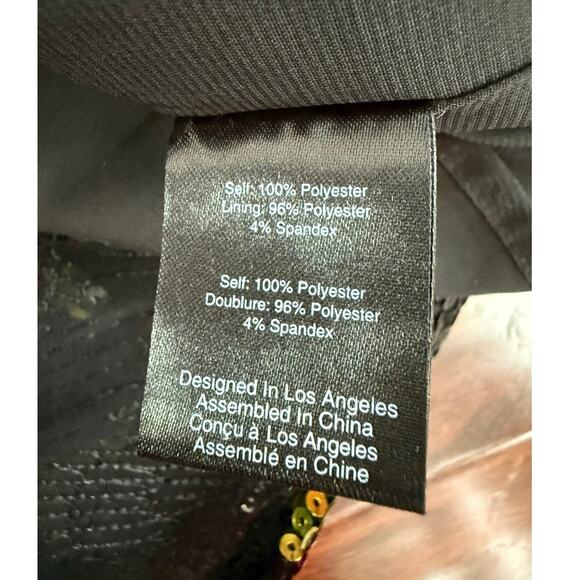 For Love & Lemons NWT Black Pink Sequin San Junipero Floral Mini Dress Medium - Picture 14 of 15